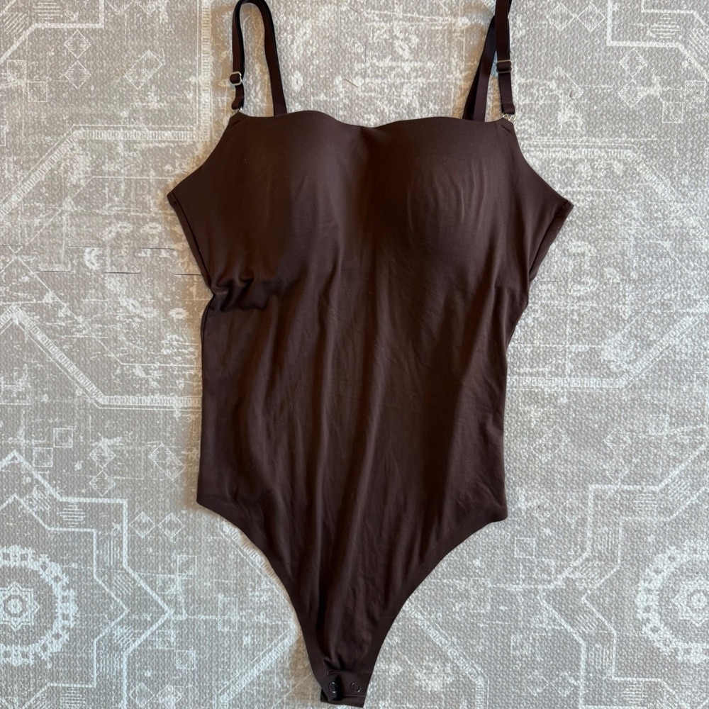 Espresso Brown Padded Thong Bodysuit Small Victoria's Secret